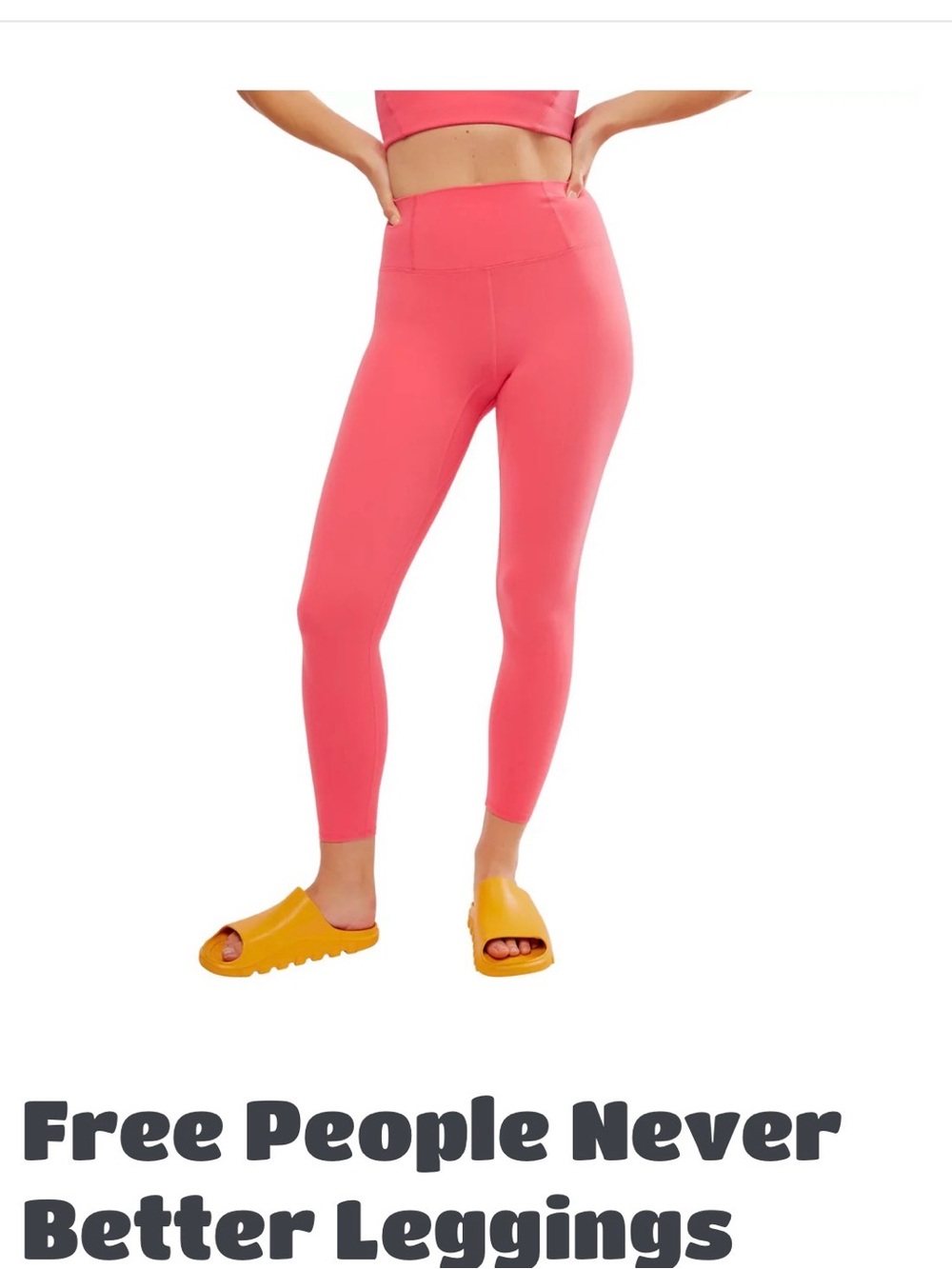 Free People Never Better Leggings in Coral Pink